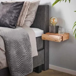 Hangend Nachtkastje Tree XS Acaciahout set van 2 stuks - Loft24.nl