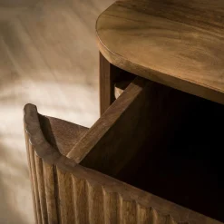 Hangend Nachtkastje Wave Mangohout met 1 lade - Loft24.nl