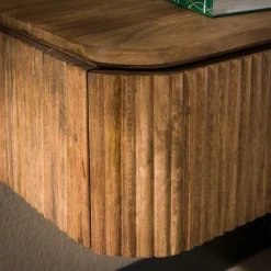 Hangend Nachtkastje Wave Mangohout met 1 lade - Loft24.nl