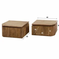 Hangend Nachtkastje Wave - Set van 2 Stuks - Loft24.nl