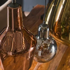 Hanglamp 3+3 mix glass tricolore - Loft24.nl