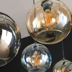 Hanglamp 4+3 multi globe XL - Loft24.nl