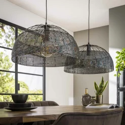 Hanglamp Armor Zwart Bruin - 2 lampen - Loft24.nl