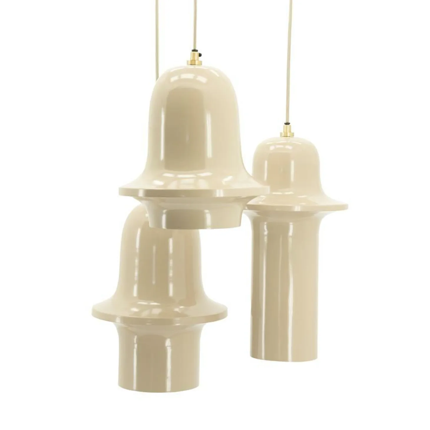 Hanglamp Bellure Set van 3 stuks - Beige - Loft24.nl