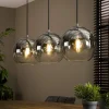 Hanglamp Bubble Shaded met 3 smoked glas bollen - Loft24.nl
