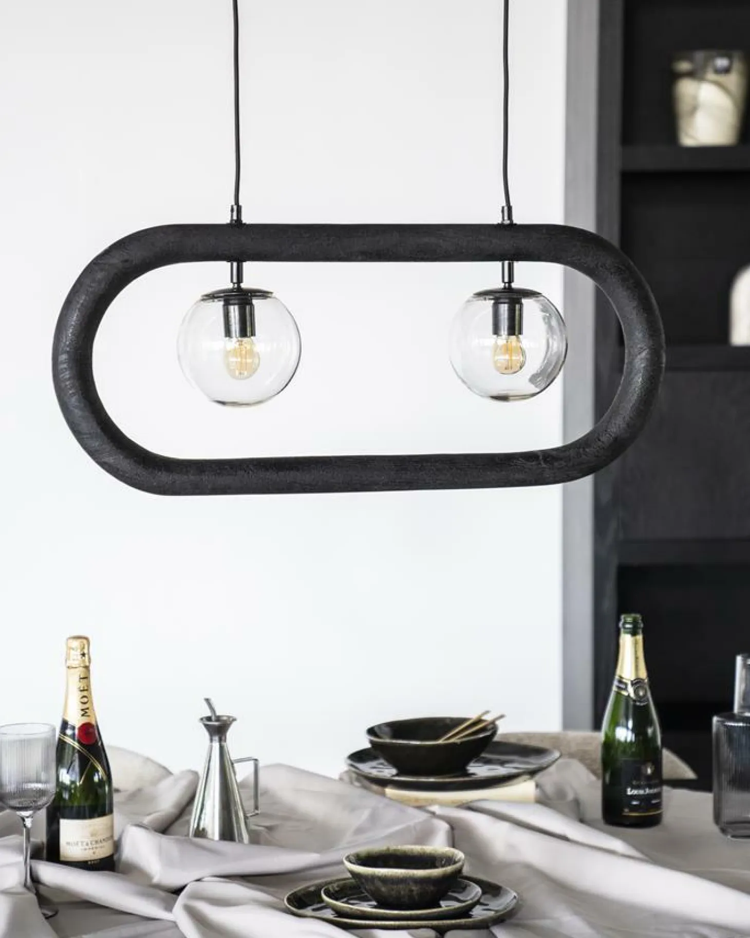 Hanglamp Eris 2 lampen - Zwart - Loft24.nl