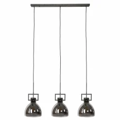 Hanglamp Industry Chromed glass 3 lampen - Loft24.nl