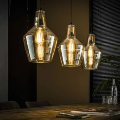 Hanglamp Kegel - Amber Glas - Loft24.nl