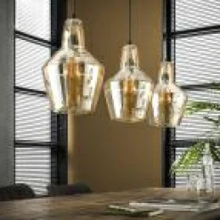 Hanglamp Kegel - Amber Glas - Loft24.nl