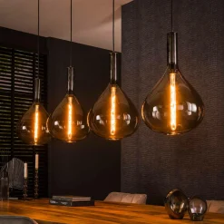 Hanglamp 4L Drop Smoke Glass - Loft24.nl