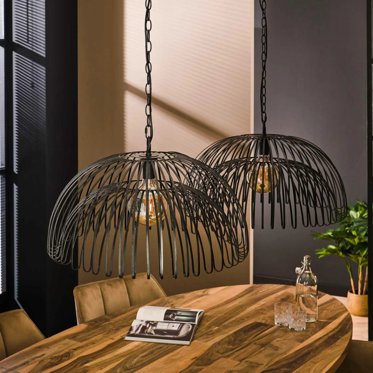 Hanglamp 2L Gebogen - Loft24.nl