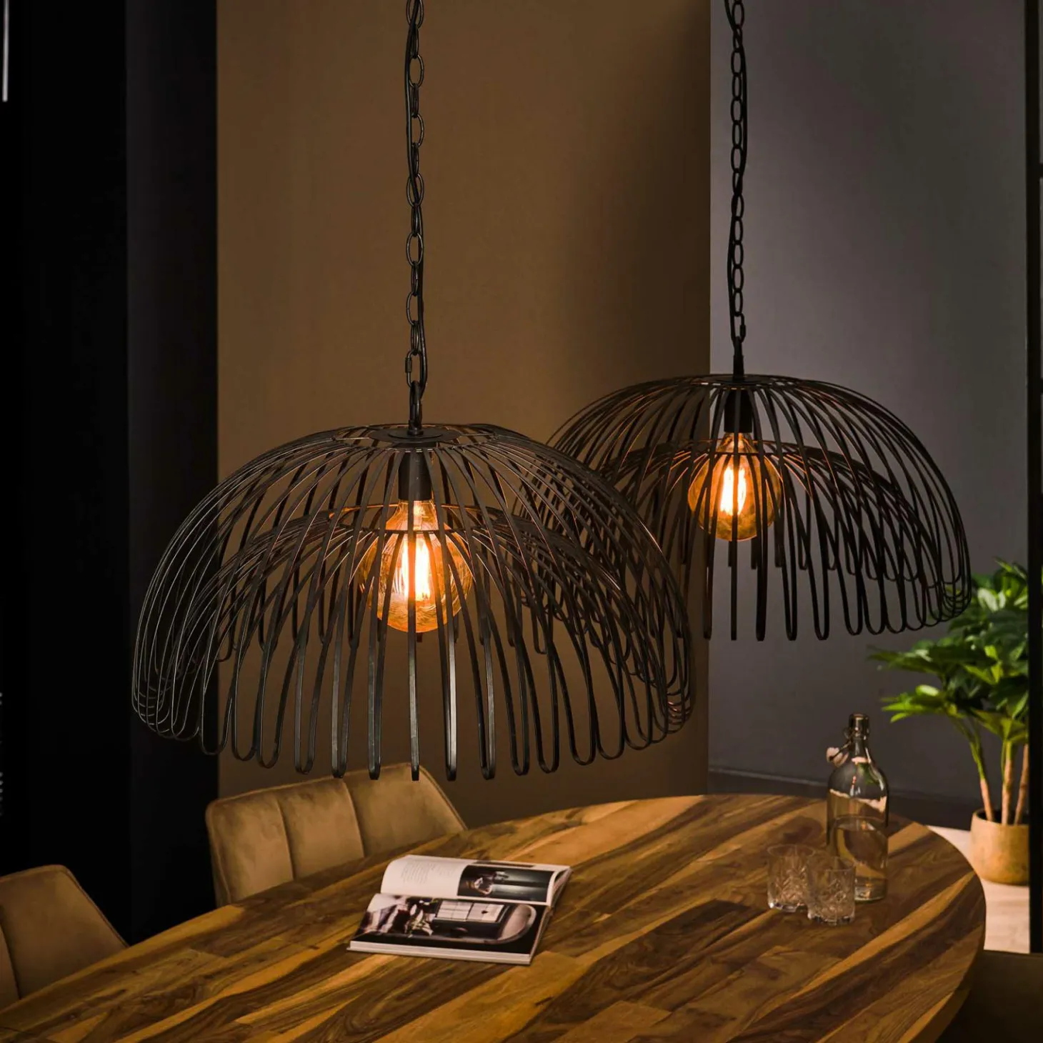 Hanglamp 2L Gebogen - Loft24.nl