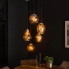 Hanglamp 5L Mix Getrapt - Amber - Loft24.nl