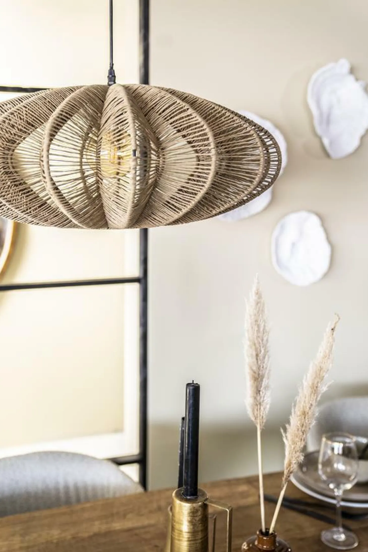 Hanglamp Nimbus Metaal en touw - Naturel - Loft24.nl