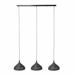 Hanglamp Punch Trechter Zwart Bruin - 3 lampen - Loft24.nl