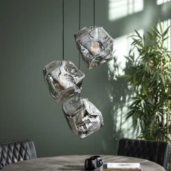 Hanglamp Rock Getrapt met 3 lampen Chromed Glass - Loft24.nl