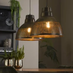 Hanglamp Screen Antiek Brons - 2 lampen - Loft24.nl