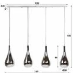 Hanglamp Silver Drop - Loft24.nl