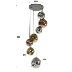 Hanglamp Stellar Getrapt met 7 lampen - Loft24.nl