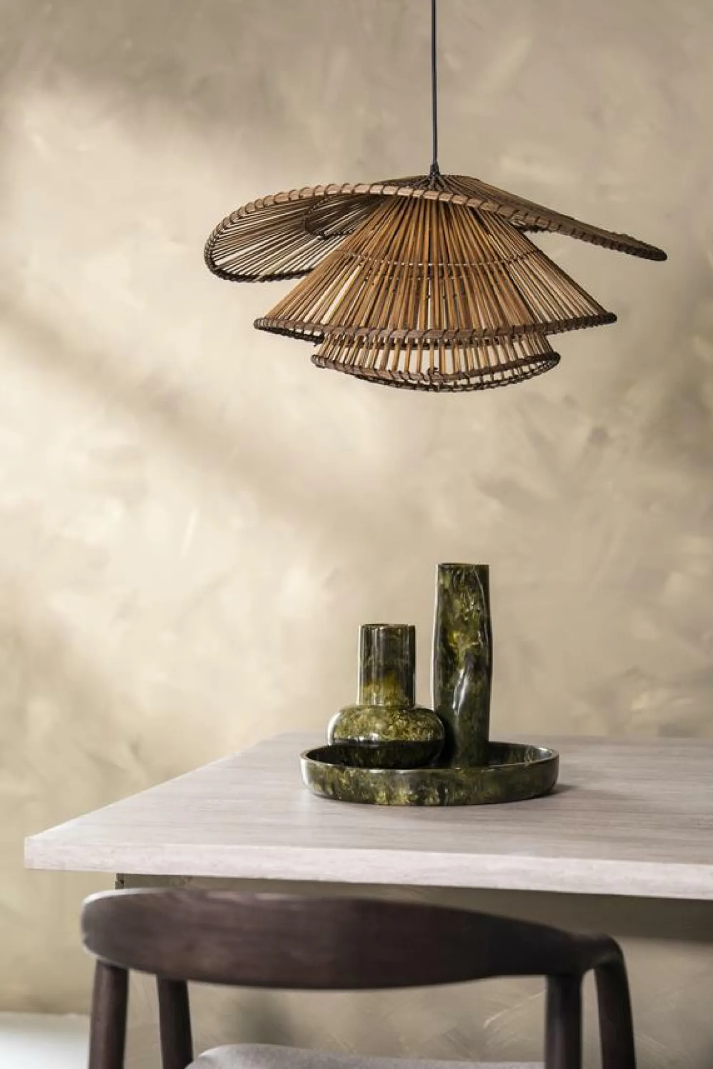 Hanglamp Yarin Rattan en bamboe 65cm - Loft24.nl