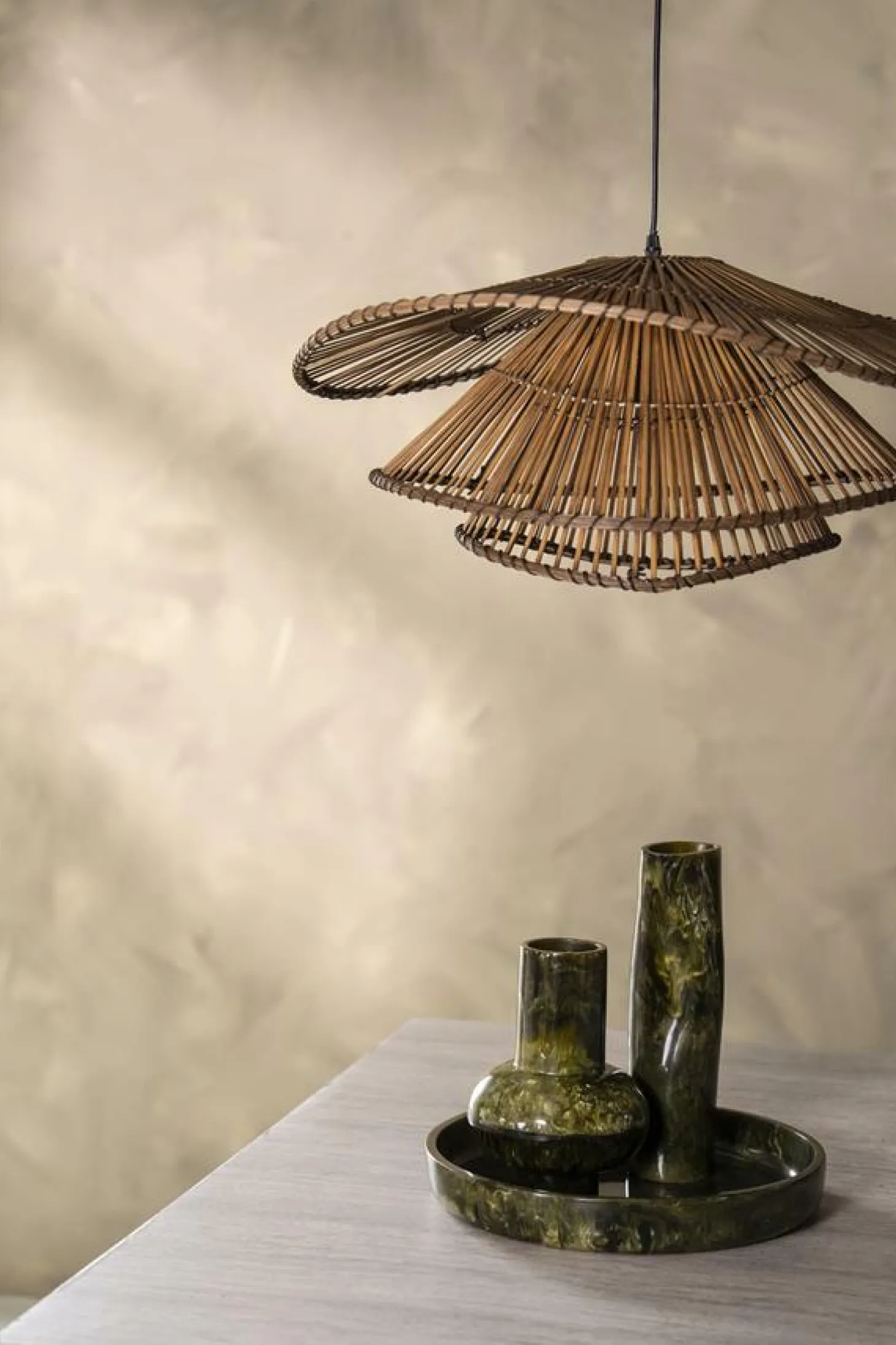 Hanglamp Yarin Rattan en bamboe 65cm - Loft24.nl