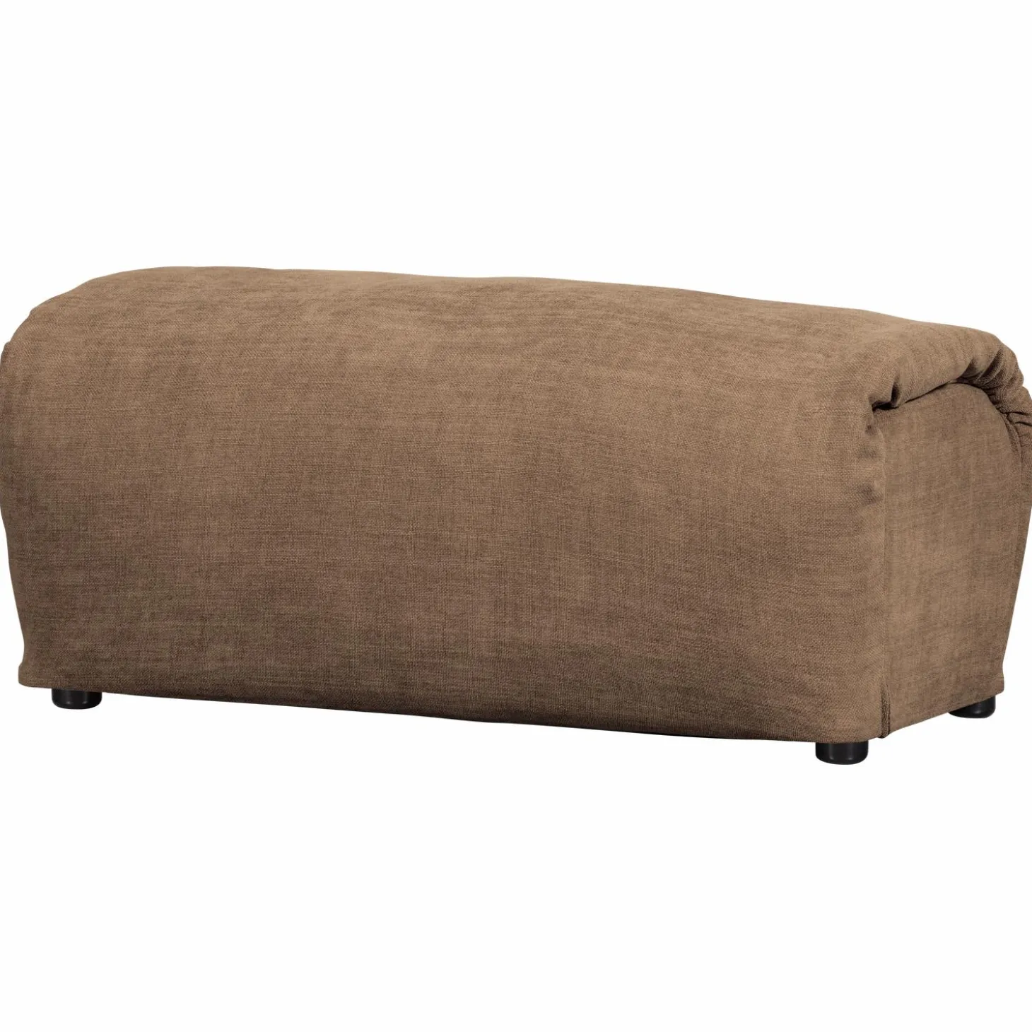 Hocker Baggy Geweven Chenille Bruin - Loft24.nl