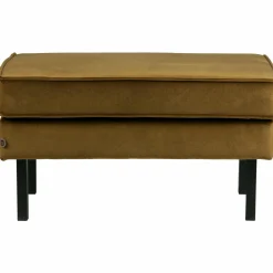 Hocker Rodeo Op Poten Velvet HoningGeel - Loft24.nl