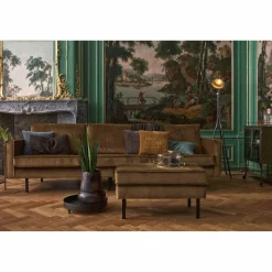 Hocker Rodeo Op Poten Velvet HoningGeel - Loft24.nl