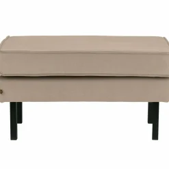 Hocker Rodeo Op Poten Velvet Khaki - Loft24.nl