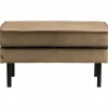Hocker Rodeo Op Poten Velvet Taupe - Loft24.nl
