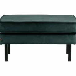 Hocker Rodeo Op Poten Velvet Teal - Loft24.nl