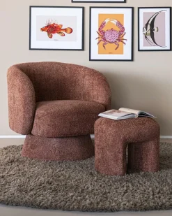 Hocker Sahi - Terracotta (zithoogte 41 cm) - Loft24.nl