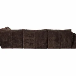 Hoekbank Baggy 3D chenille - Donkerbruin (rechts) - Loft24.nl