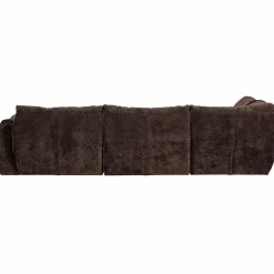 Hoekbank Baggy 3D chenille - Donkerbruin (links) - Loft24.nl