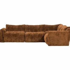 Hoekbank Baggy 3D chenille - Middenbruin (rechts) - Loft24.nl