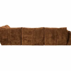 Hoekbank Baggy 3D chenille - Middenbruin (rechts) - Loft24.nl