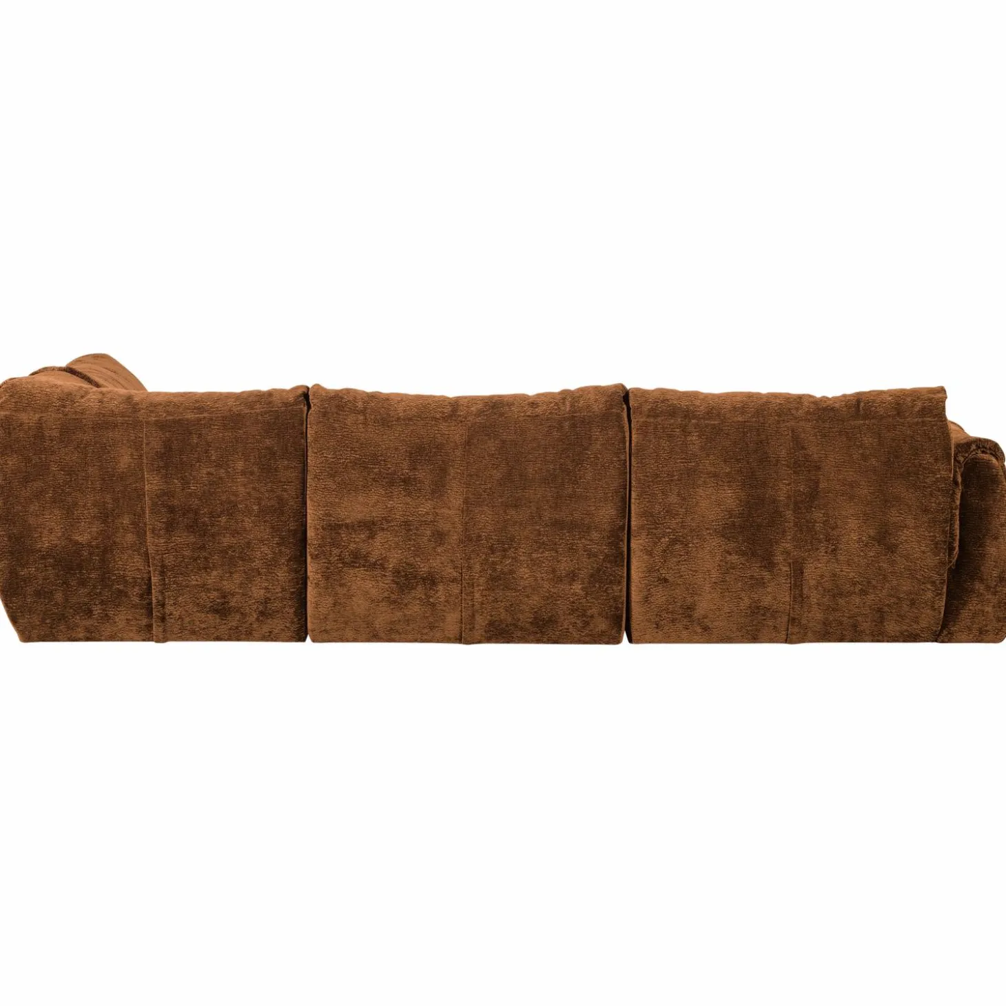 Hoekbank Baggy 3D chenille - Middenbruin (rechts) - Loft24.nl