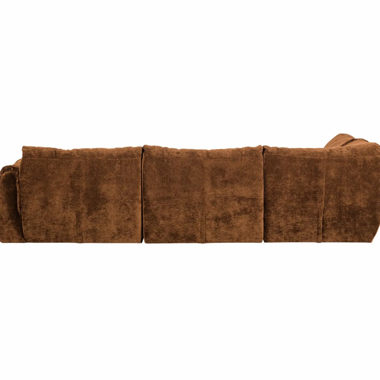 Hoekbank Baggy 3D chenille - Middenbruin (links) - Loft24.nl