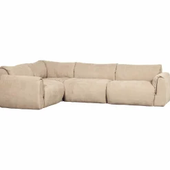 Hoekbank Baggy geweven chenille - Zand (links) - Loft24.nl
