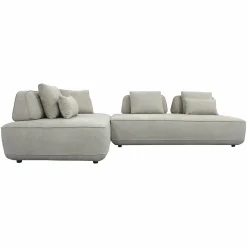 Hoekbank Tudor Met verwijderbare rugleuning - Zand - Loft24.nl