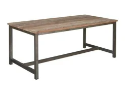 Industiële Eettafel Venetië Teak 180 cm - Loft24.nl