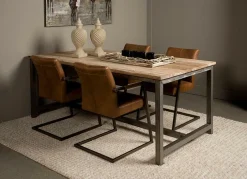 Industiële Eettafel Venetië Teak 180 cm - Loft24.nl