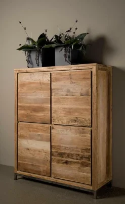 Industriële Opbergkast Venetië met 4 deuren - Loft24.nl