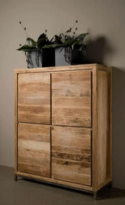 Industriële Opbergkast Venetië met 4 deuren - Loft24.nl