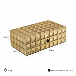 Juwelenbox Rylee 24 x 14cm opbergkleur Goud - Loft24.nl