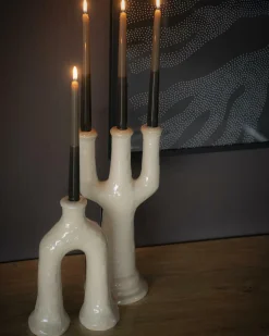 Kaarshouder Blix beige - 38 cm hoog - Loft24.nl