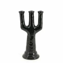 Kaarshouder Blix zwart - 38 cm hoog - Loft24.nl