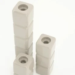 Kaarshouder Cube set van 3 stuks - Taupe - Loft24.nl