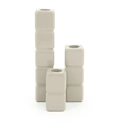 Kaarshouder Cube set van 3 stuks - Taupe - Loft24.nl