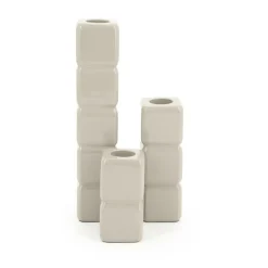 Kaarshouder Cube set van 3 stuks - Taupe - Loft24.nl